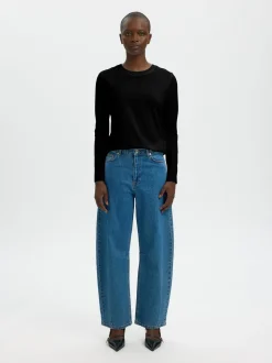 Essential Langærmet T-shirt, Black, M