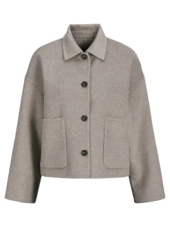 Eve Wool Blend Jakke, Greige, M