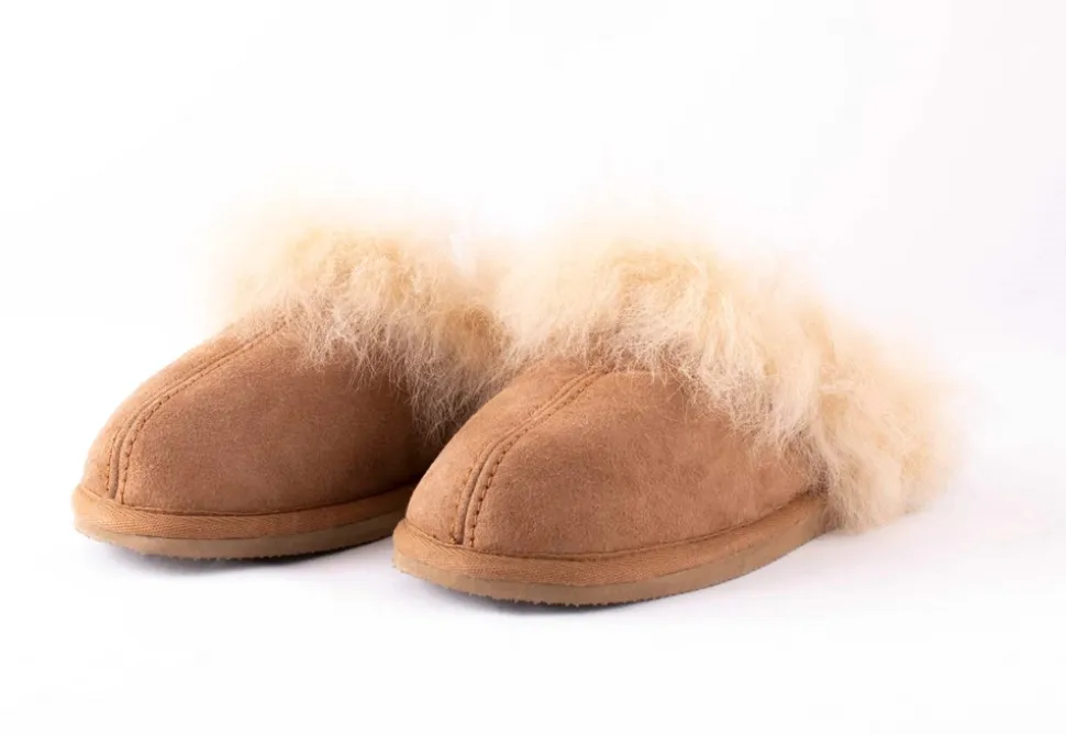 Evelina Slippers, Chestnut, 41