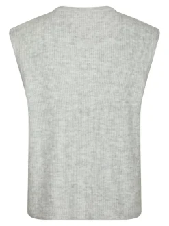 Everest Knit Vest, Light Grey Melange, 40