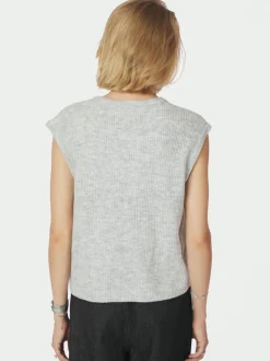 Everest Knit Vest, Light Grey Melange, 40