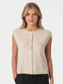 Everest Knit Vest, Sand Melange, 36