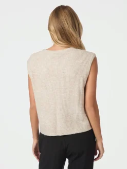 Everest Knit Vest, Sand Melange, 36