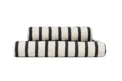 Everyday Stripe Håndklæde, Antracit, 70x140 cm