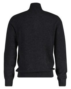 Extrafine Lambswool Zip Cardigan, Dk Charcoal Melange, XXL