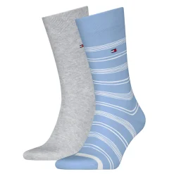 Fancy Breton 2-pak Strømper, Light Blue, 39-42