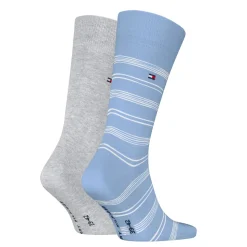 Fancy Breton 2-pak Strømper, Light Blue, 39-42