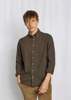 Faruk Casual Modern Fit Skjorte, Army, L