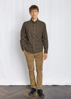 Faruk Casual Modern Fit Skjorte, Army, L