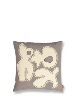 Figure Pude, Grey Blue/Off-White, 50x50 cm