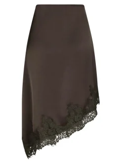 Fiora Lace Nederdel, Dark Brown, 38