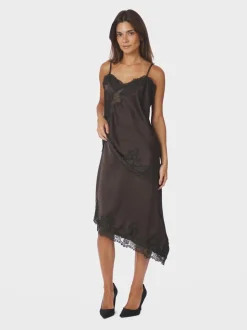 Fiora Lace Nederdel, Dark Brown, 38