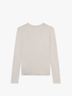 Fitted Long Sleeve T-shirt, Silver Gray, M