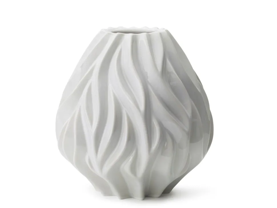 Flame Vase, Hvid, 23 cm