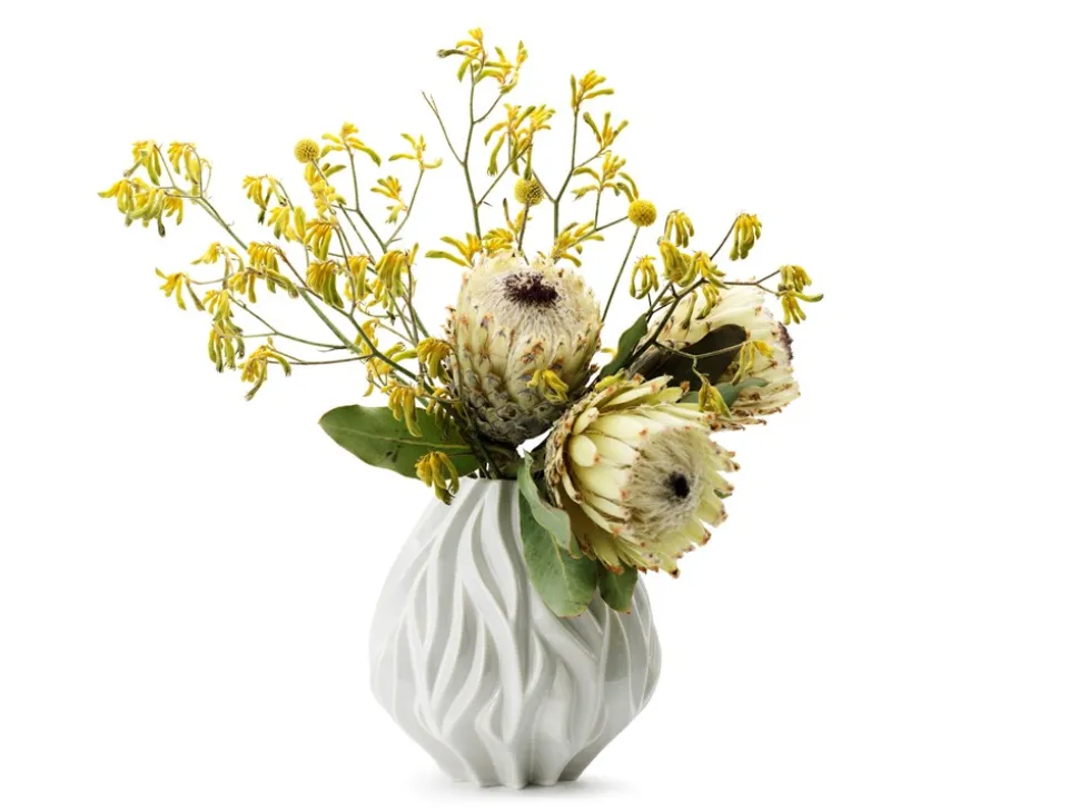 Flame Vase, Hvid, 23 cm