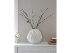 Flame Vase, Hvid, 23 cm