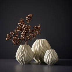 Flame Vase, Hvid, 23 cm