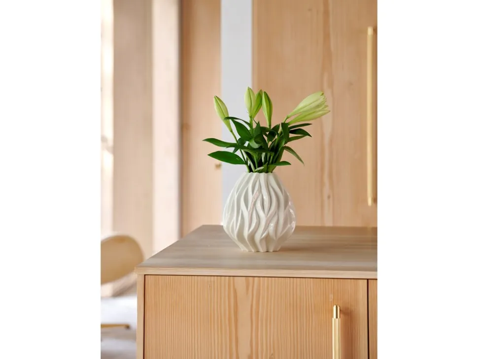 Flame Vase, Hvid, 23 cm