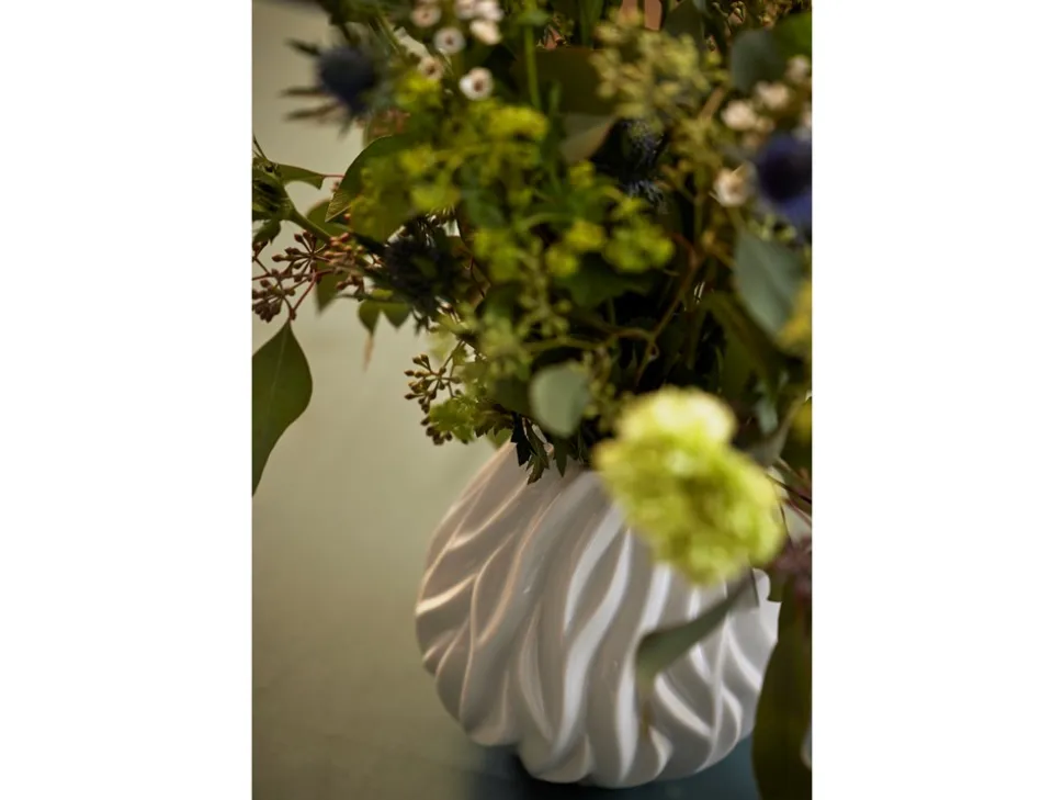 Flame Vase, Hvid, 23 cm