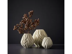 Flame Vase, Hvid, 23 cm