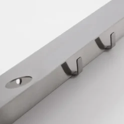 Flaskeophæng Med Knager Hylde, Sølv, 50x5,8x6,8 cm