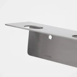 Flaskeophæng Med Knager Hylde, Sølv, 50x5,8x6,8 cm