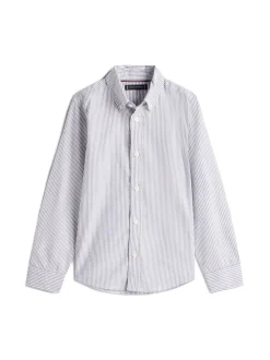 Flex Ithaca Stripe Skjorte, Dark Night Navy Stripe, 164 cm