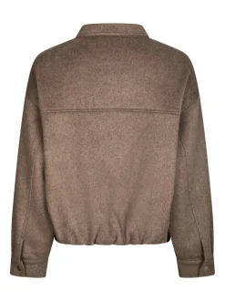 Florine Wool Bomber Jakke, Light Brown, 36