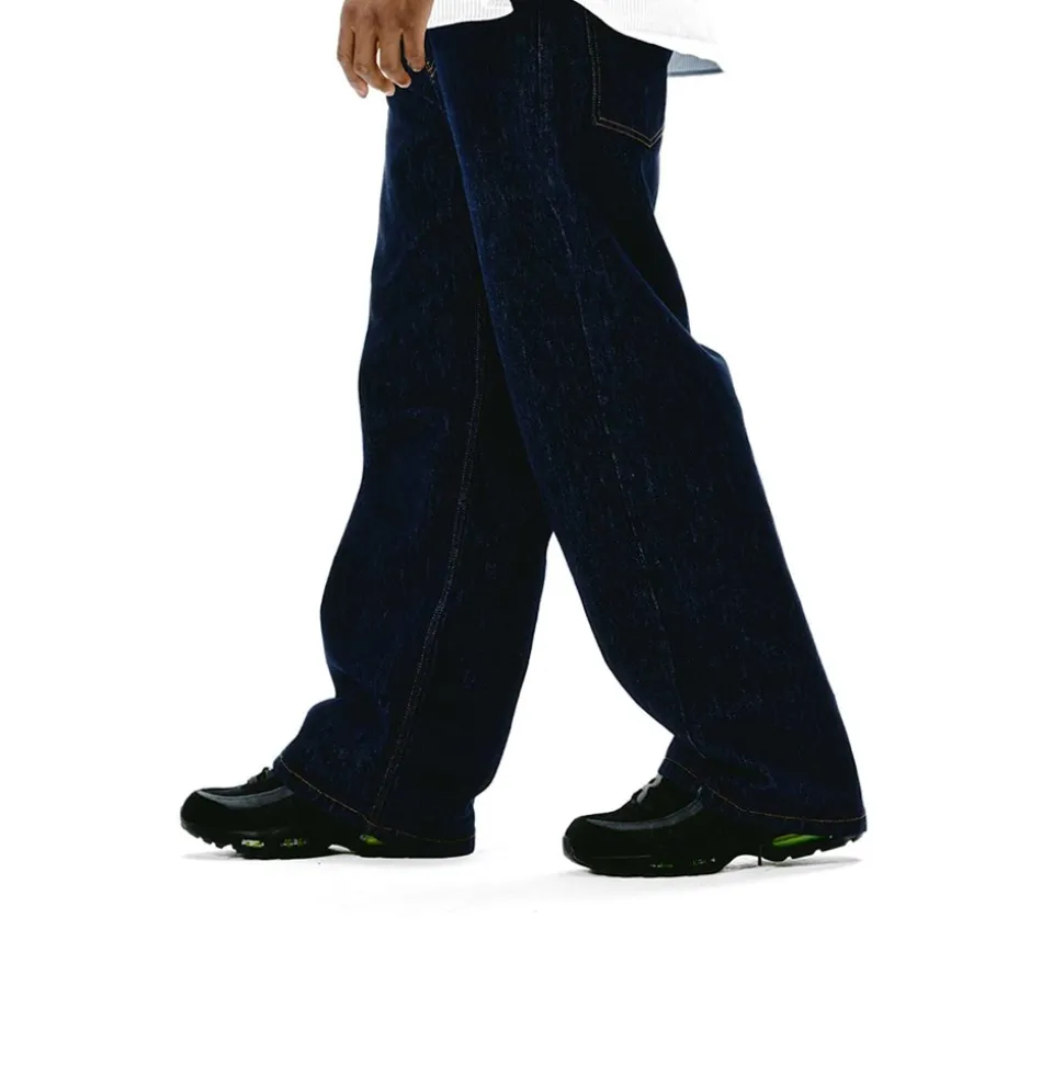 Frank Super Baggy Jeans, Dark Blue Indigo, 32