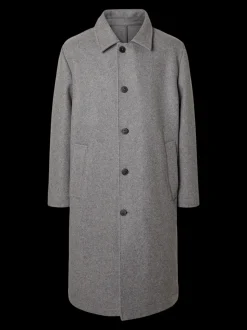 Frey Wool Frakke, Grey Melange, L