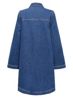 Freya Bell Kjole, Medium Blue Denim, S