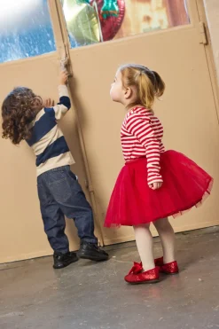 Fro Rib Bluse, Ski Patrol Striped, 104 cm