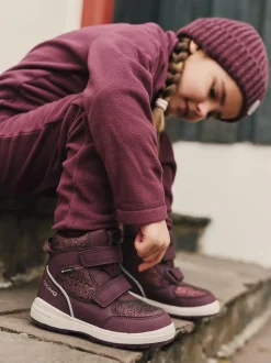 Fun Glitter Warm GTX Støvler, Plum, 29