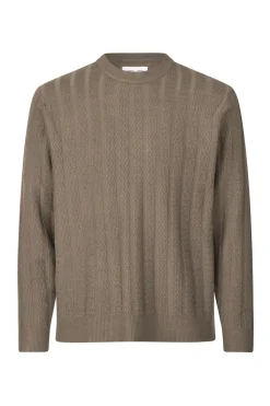 Gabriel Crew Neck Striktrøje, Fallen Rock, S