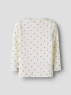 Gago Langærmet T-shirt, Coconut Milk Heart, 122-128 cm