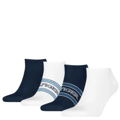 Gaveæske 4-pak Sneaker Strømper, White/Navy, 39-42