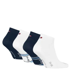 Gaveæske 4-pak Sneaker Strømper, White/Navy, 39-42