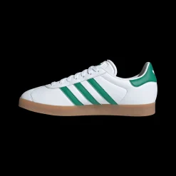 Gazelle Sneakers, White/Bold Green/Gold Metallic, 37 1/3