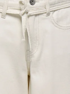 Gianna Straight Jeans, Ecru, 158 cm