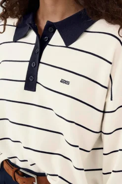 GZtaige Polotrøje, Egret/Skycaptain Striped, S