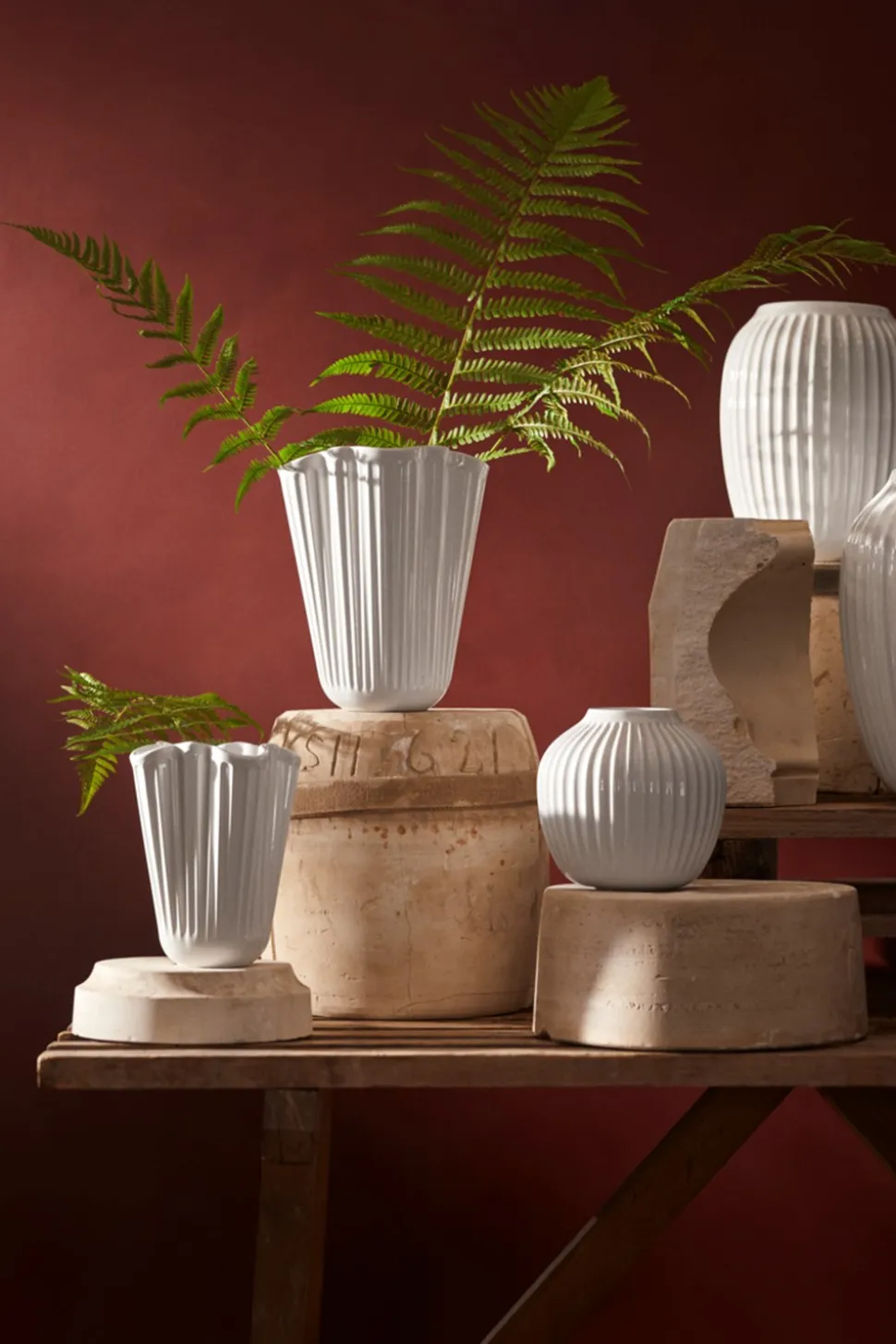 Hammershøi Unfold Vase, White