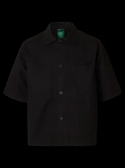Harki Kortærmet Overshirt, Black, M