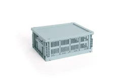 Hay Colour Crate Medium Plastiklåg, Dusty Blue