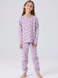 HeartsNatsæt, Lavender Gray, 86-92 cm