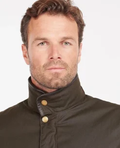 Hereford Wax Jakke, Olive, M