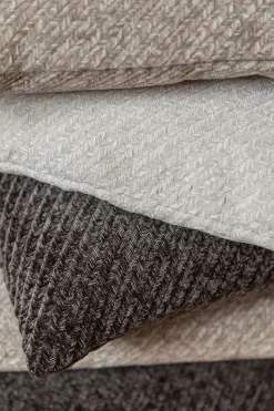 Herringbone Pude, Cloudy Grey, 45x45 cm