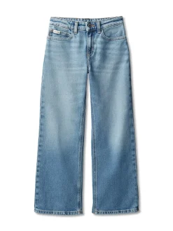 High Rise Wide Leg Jeans, Cloudy Blue, 164 cm