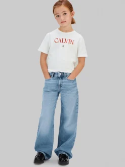 High Rise Wide Leg Jeans, Cloudy Blue, 164 cm