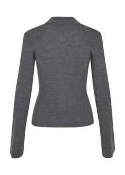 HirokiMD Cardigan, Dark Grey Melange, L