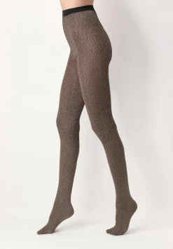 I Love First Class Strømpebukser, Tweed Sparkly, S/M